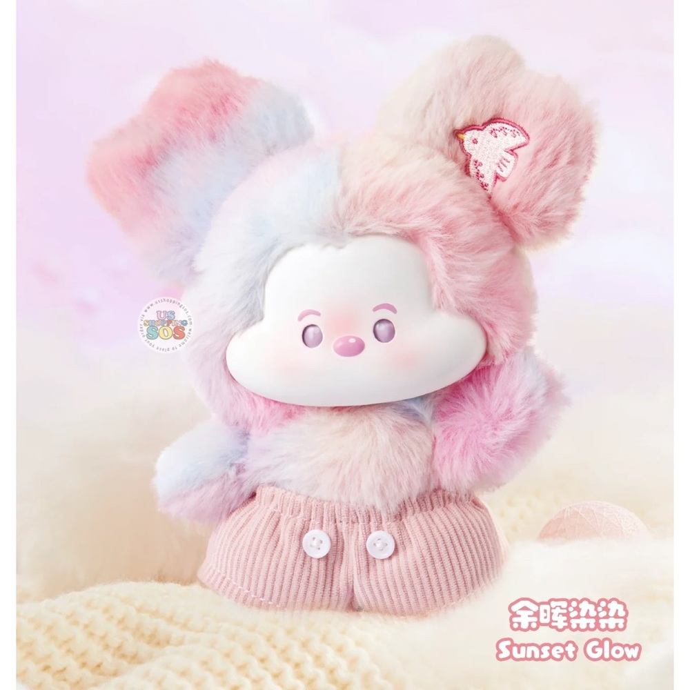 🌅 NIB DISNEY MICKEY HEAD IN THE CLOUDS Vinyl Plush Pendant - MINISO -